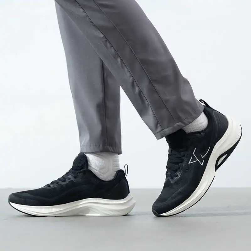 XTEP Non slip Lightweight Low Top Casual Running Shoes Men's Black-2