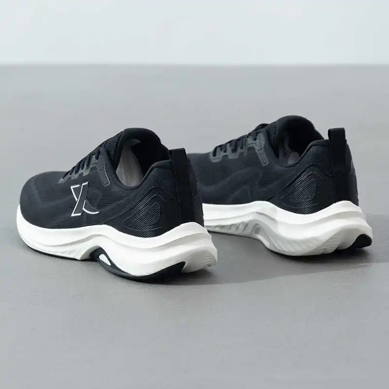 XTEP Non slip Lightweight Low Top Casual Running Shoes Men's Black-1