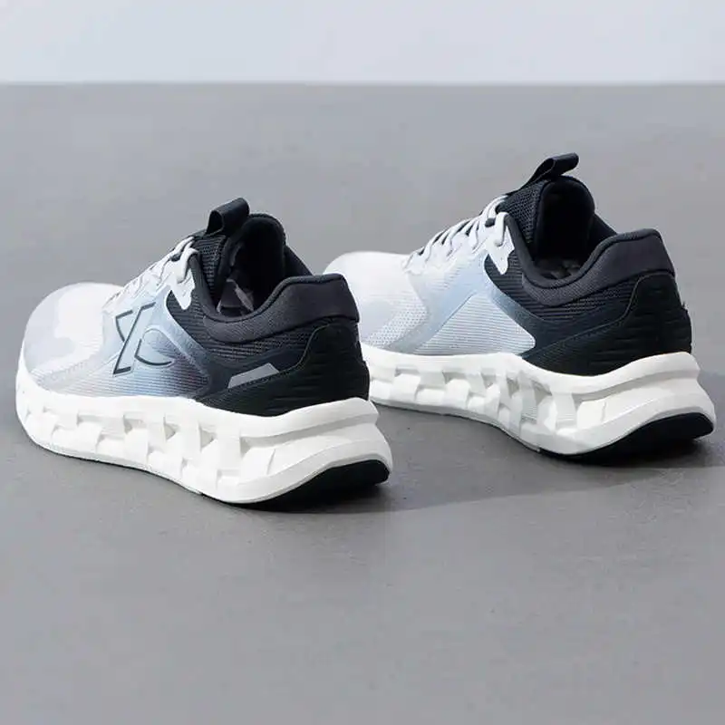 XTEP Anti-Slip Wear-Resistant Low-Top Casual Running Shoes Men's White Blue-1