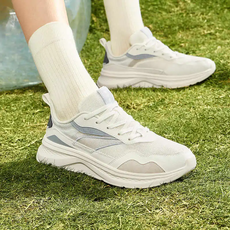 361° Cushioning Wear-Resistant Low-Top Casual Shoes Men's White Gray-2
