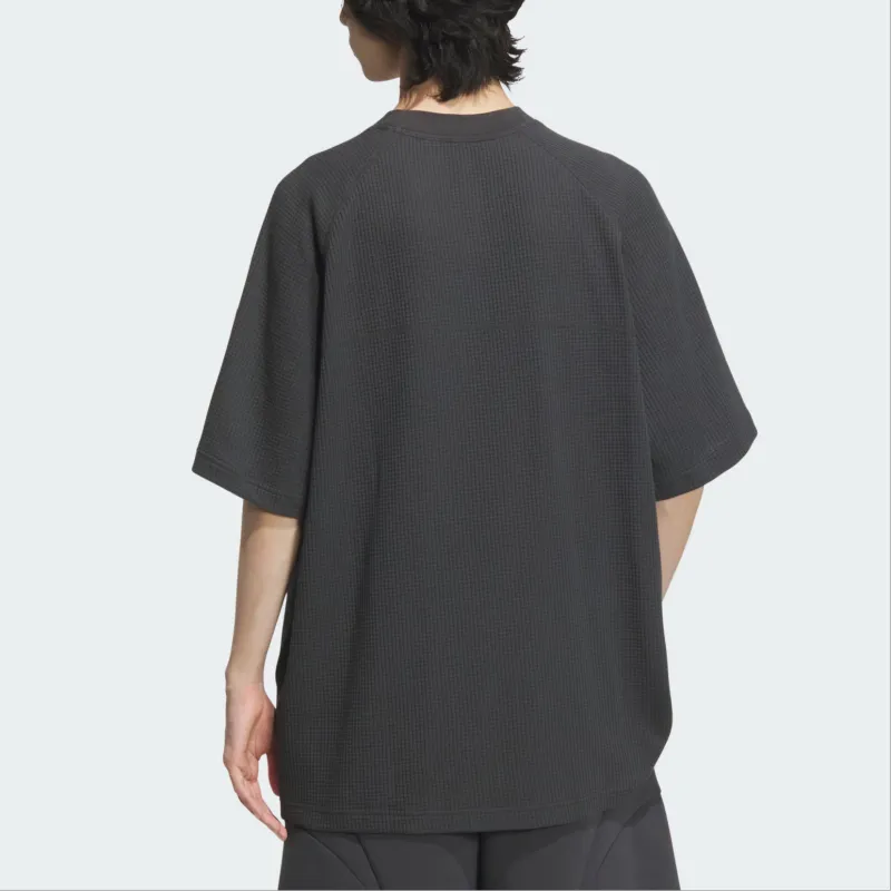 Adidas Raglan Sleeve T Shirt Men's Carbon Black-3