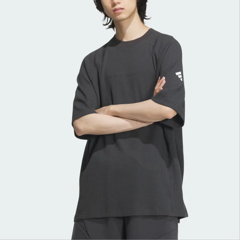 Adidas Raglan Sleeve T Shirt Men's Carbon Black-1