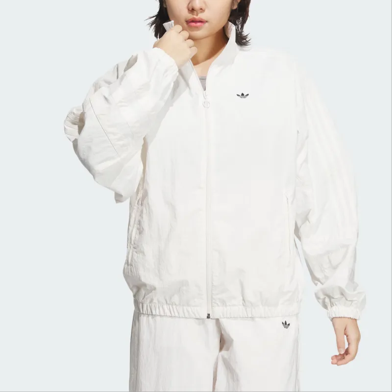 Adidas Originals RUCHED TRACK TOP TRACK TOP Jackets & Coats Women's White/Black-3