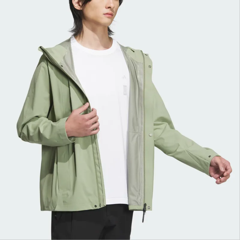 Adidas Wuji Series Waterproof, Windproof, And Breathable Windbreaker Jacket Men's Tent Green-3