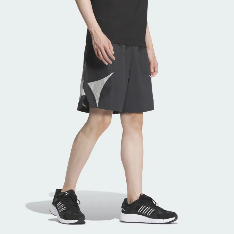 Adidas FUTURE STYLE Casual Shorts Men's Carbon Black/Light Gray-3