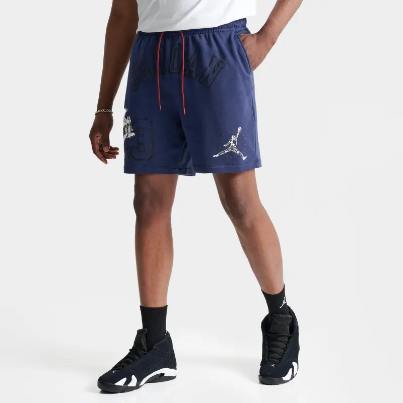 Jordan Essentials Men's Loopback Fleece Shorts Casual Shorts Men's Midnight Navy-3