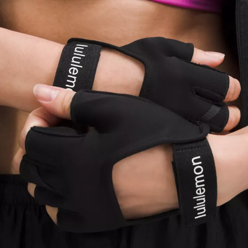Lululemon Silicone Fitness Gloves Women's Black-3