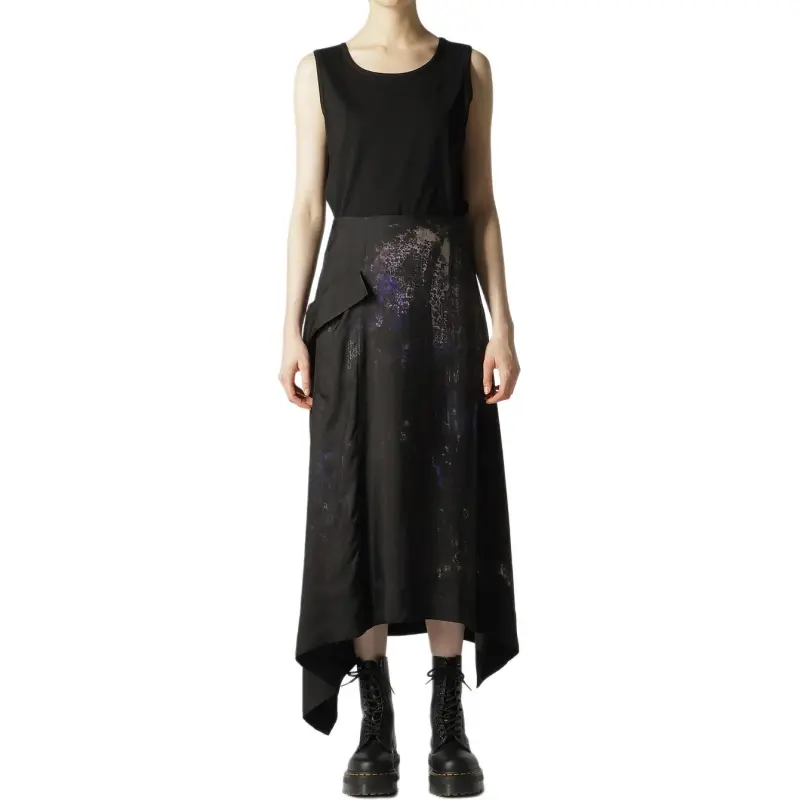 Yohji Yamamoto Casual Long Skirts Women's Blue-2