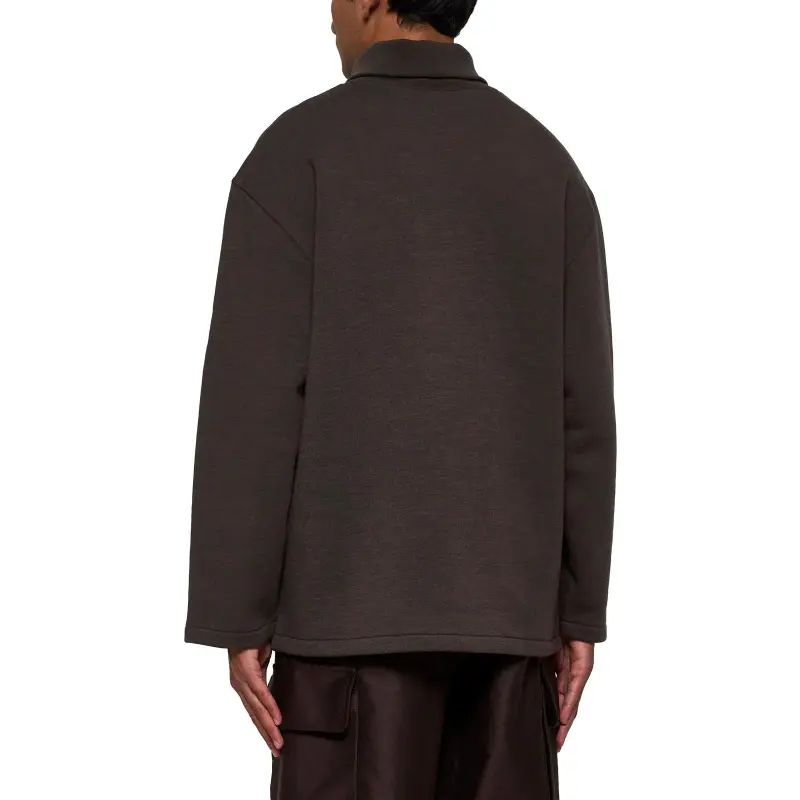 Lemaire Melange Effect Mock Neck Sweatshirt-3