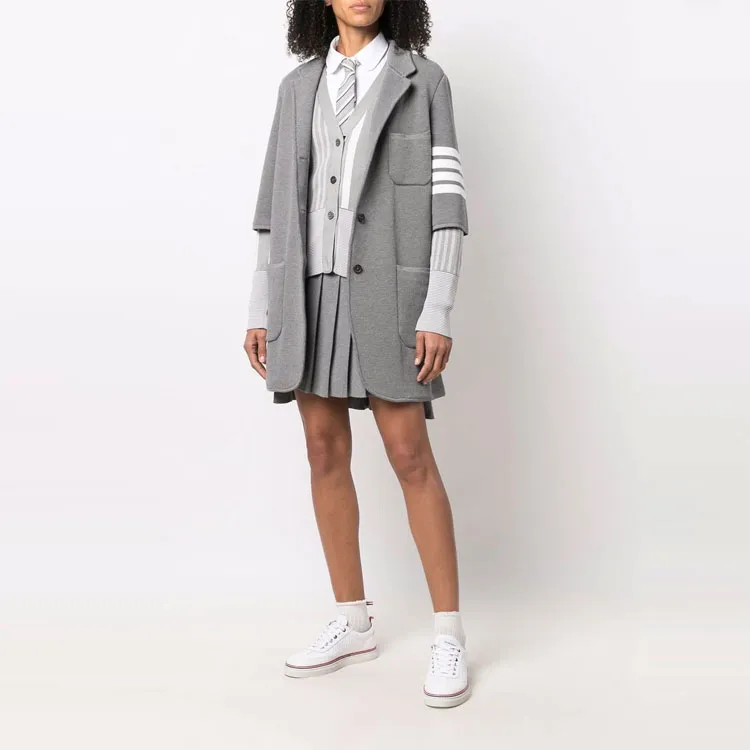 THOM BROWNE Casual Short Skirts Women's Gray-2