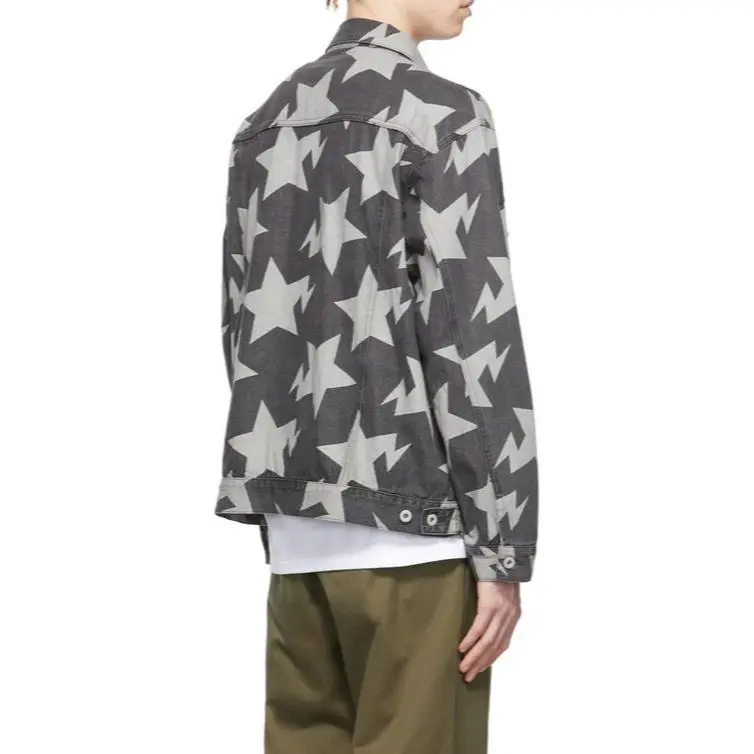 A BATHING APE Sta Pattern Loose Fit Denim Jacket-2