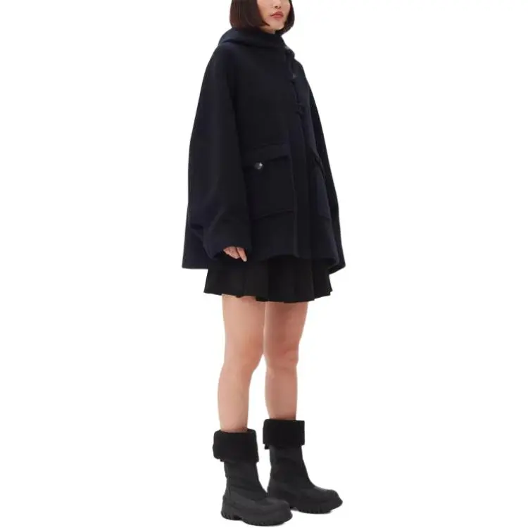 GANNI Hooded Midi Jacket-3