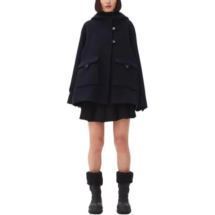 GANNI Hooded Midi Jacket-2