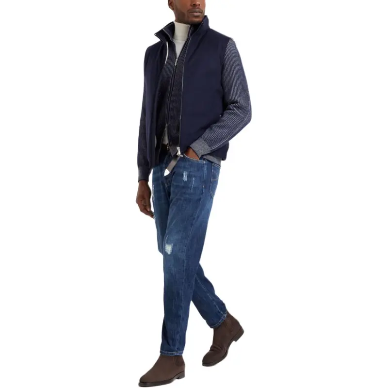 Brunello Cucinelli High Neck Zip Up Gilet-1