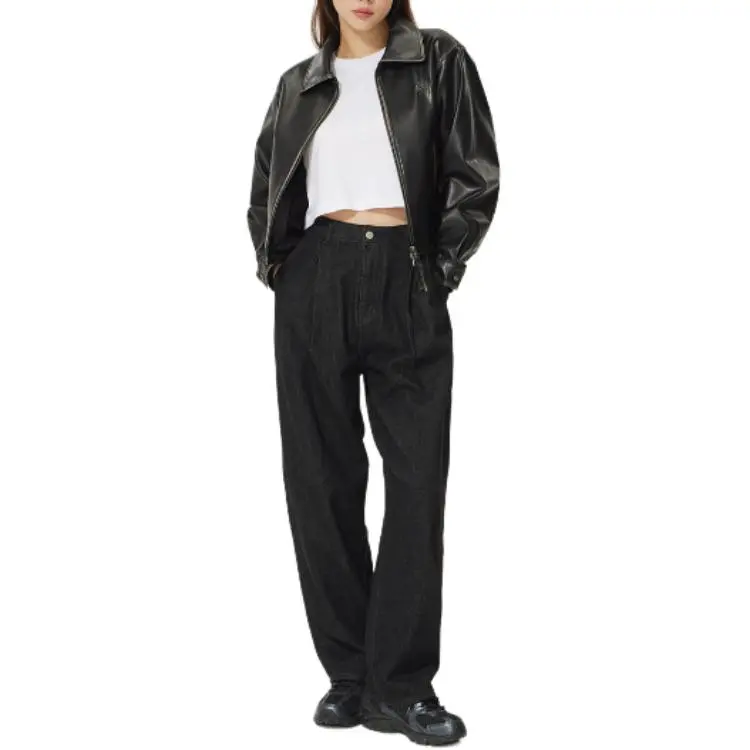 Lee Leather Jacket Women's Black-2
