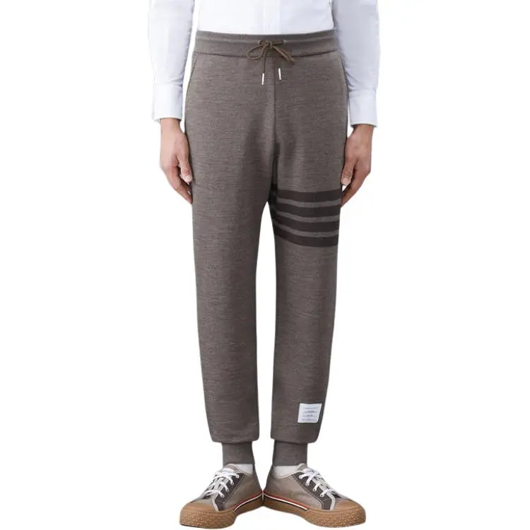 Thom E Four Bar Drawstring Joggers-3