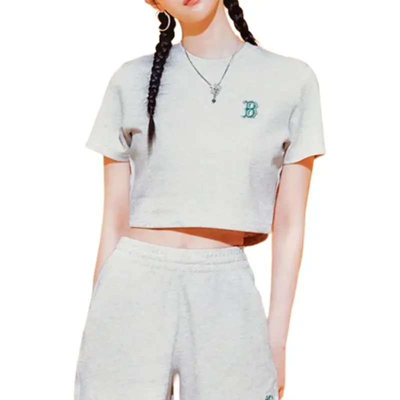 MLB Crop Tops Women's Gray-2