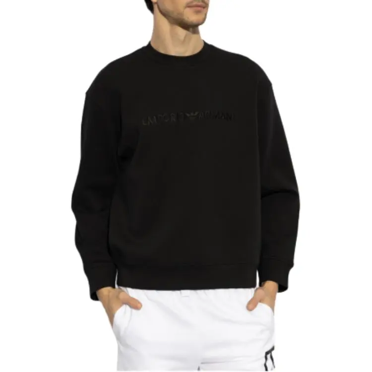 EMPORIO ARMANI Asv Double jersey Sweatshirt With Embossed Embroidered Logo-2
