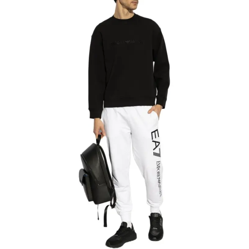 EMPORIO ARMANI Asv Double jersey Sweatshirt With Embossed Embroidered Logo-1