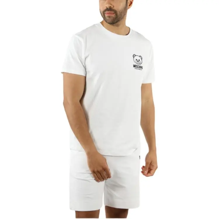 MOSCHINO Logo Teddy Bear Detailed Crewneck T Shirt-3