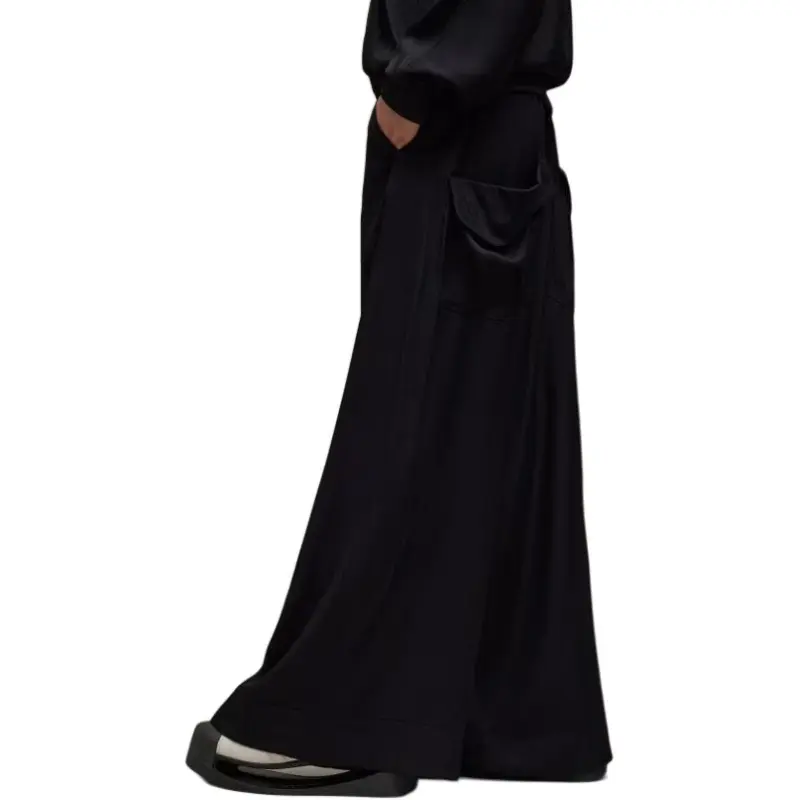 Y 3 Free Shipping With AdiClub Y 3 Rayon Twill Wide Pants-3