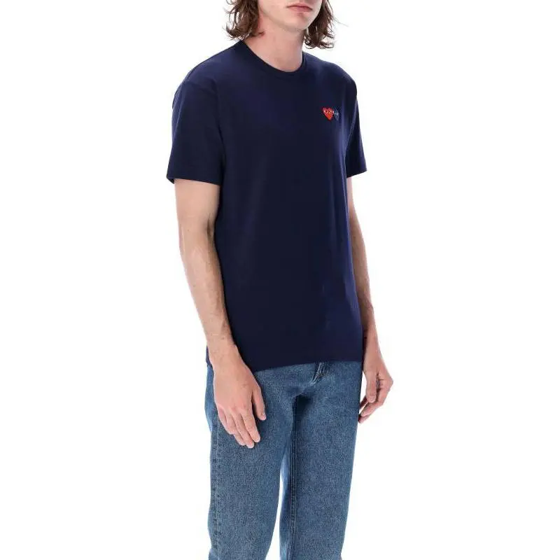 CDG Play Heart Patch Short Sleeve T shirt-3