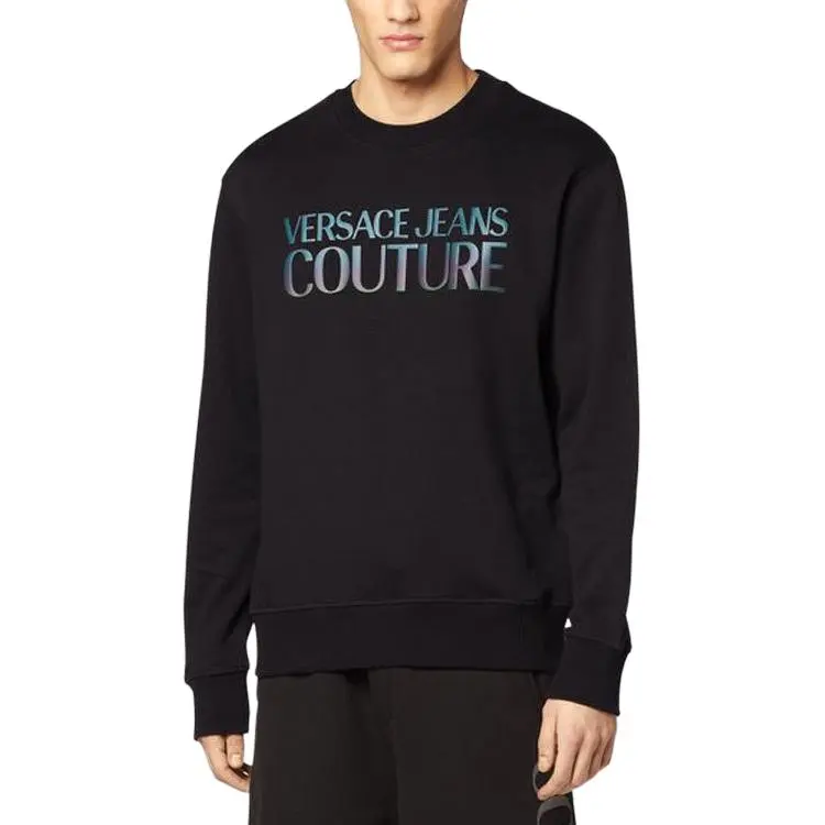 VERSACE Jeans Couture Logo print Crew Neck Sweatshirt-3