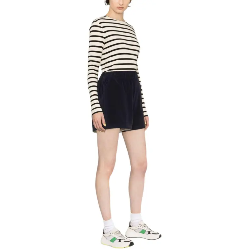 Moncler Logo Patch High Waist Shorts-3