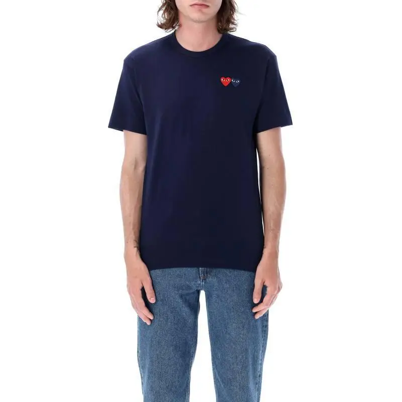 CDG Play Heart Patch Short Sleeve T shirt-2