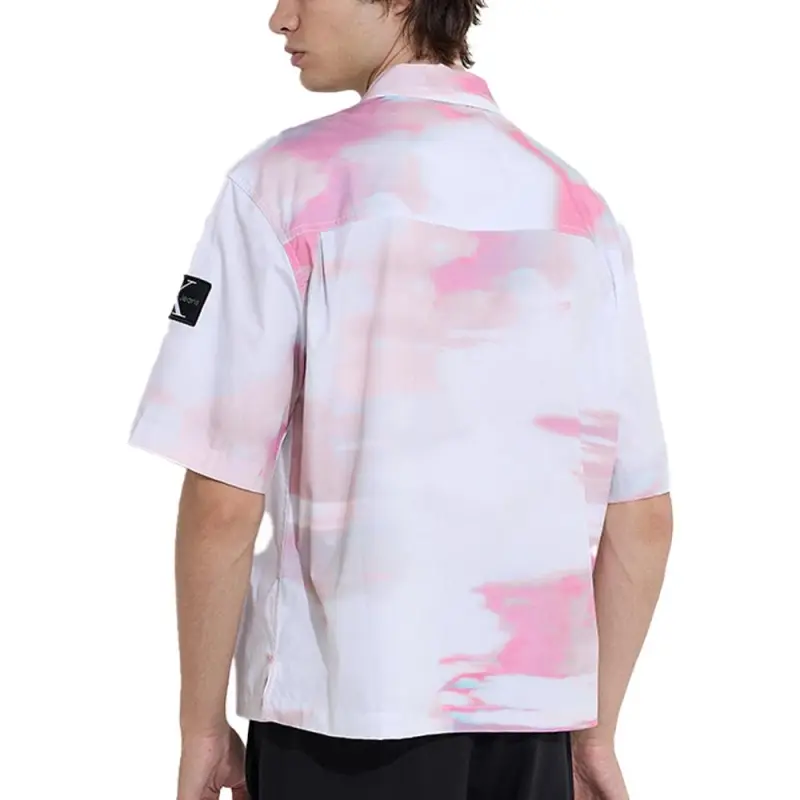Calvin Klein Diffused Skyscape print Cotton Shirt-2