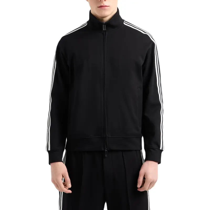 EMPORIO ARMANI Asv Full zip Sweatshirt In Jersey With Logo Bands-2