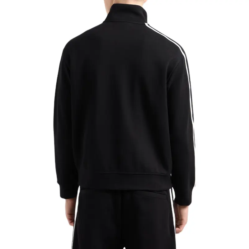 EMPORIO ARMANI Asv Full zip Sweatshirt In Jersey With Logo Bands-4