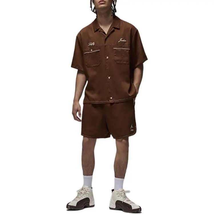 Jordan Apparel Shirts Men Brown-4