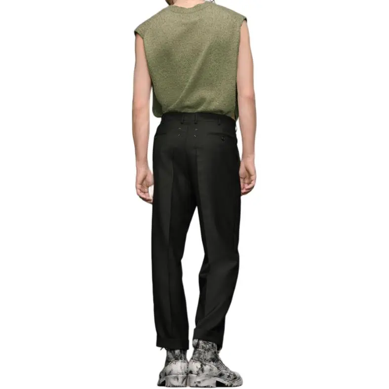 Maison Margiela Four stitch Logo Tailored Trousers-3