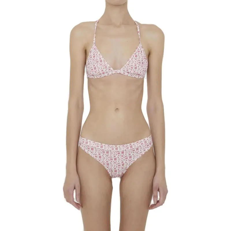 Moncler Allover Logo Printed Alose Two-Piece Bikini Set-1