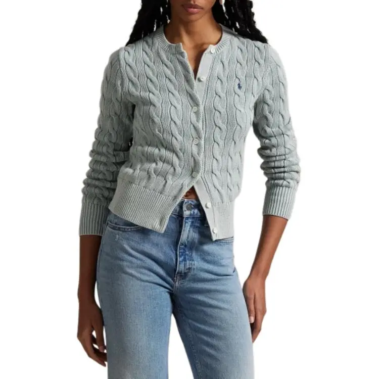 Polo Ralph Lauren Cable Knit Cardigan Light Chambray-2