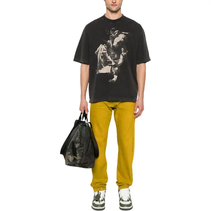 OFF WHITE Martyrdom print T shirt-1