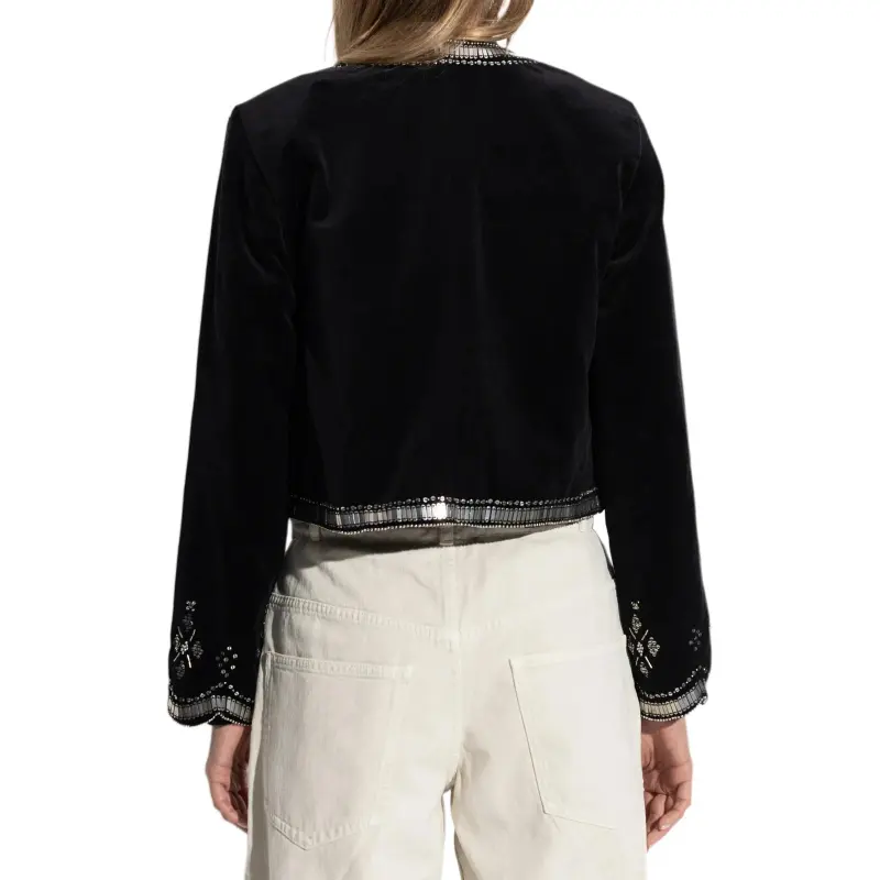 ISABEL MARANT Sequin Embellished Cropped Jacket-4