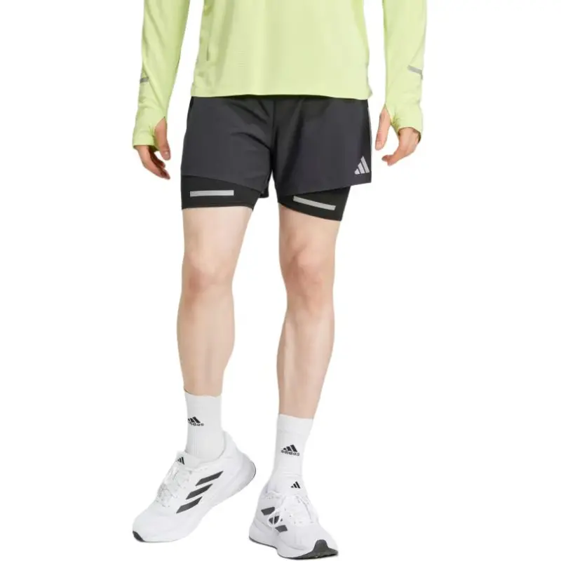 Adidas Free Shipping With AdiClub Ultimate Running Reflective 2 in 1 Shorts-2