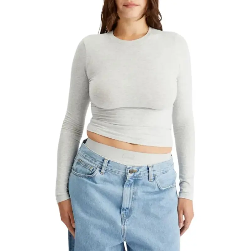 SKIMS T Shirt Women's Light Gray-3