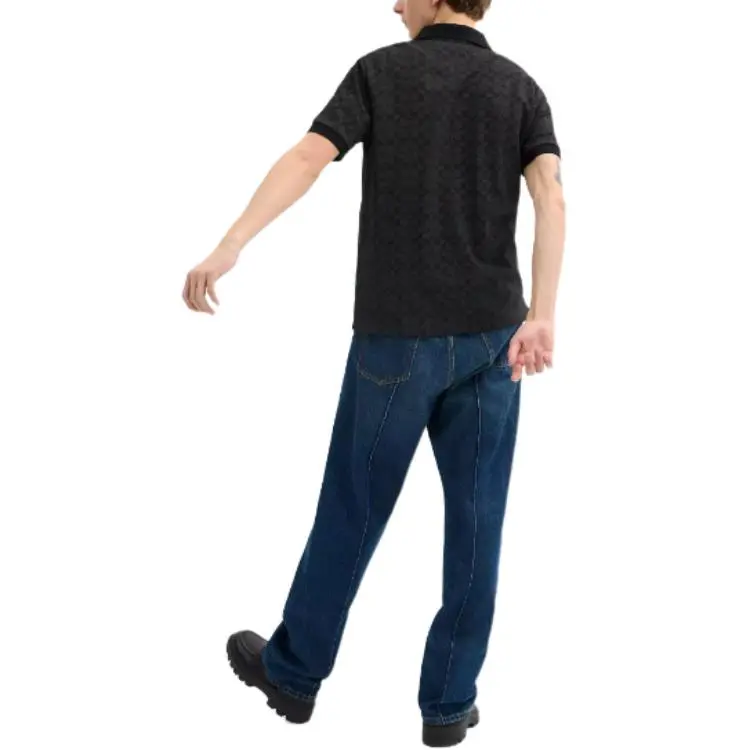 COACH Polo Shirts Men Black-2