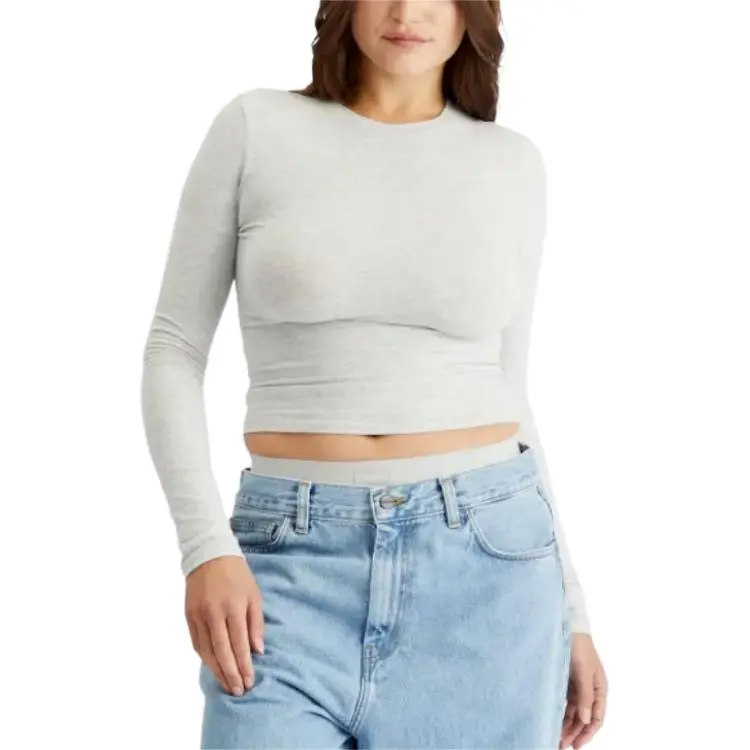 SKIMS T Shirt Women's Light Gray-2