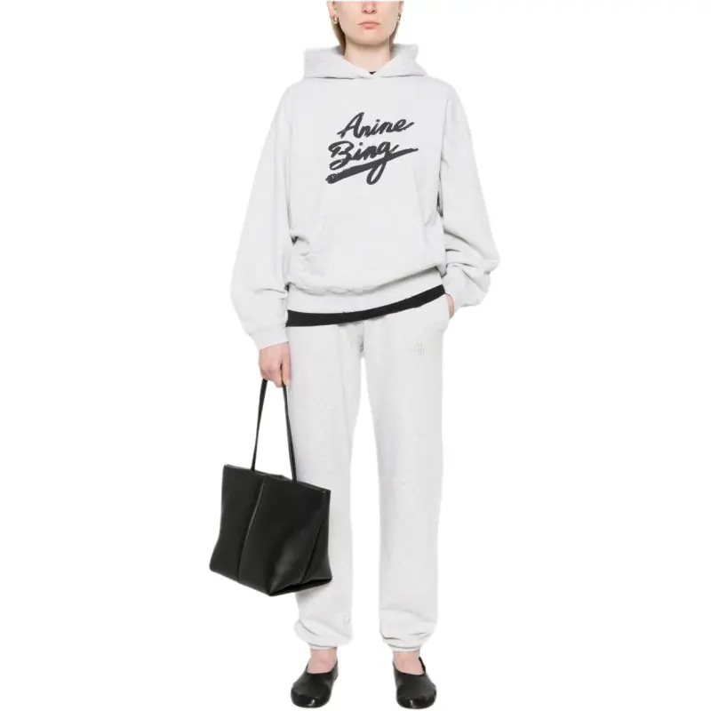 Anine Bing Harvey Logo Printed Hoodie-1