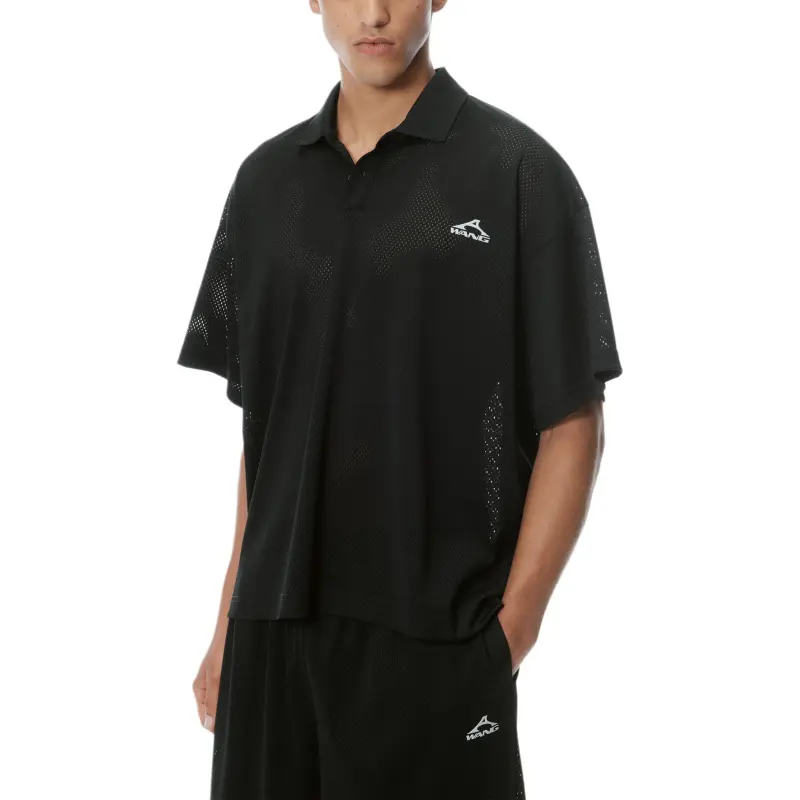 Alexander Wang Athletic Mesh Logo Polo Shirt-4