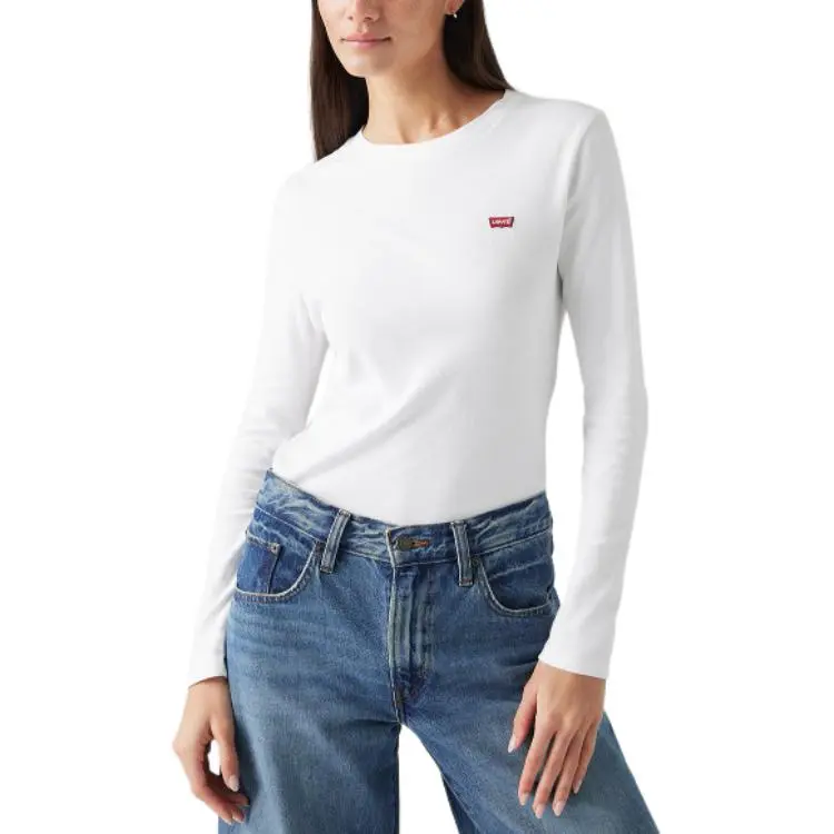 Levis T Shirts Women's White-3