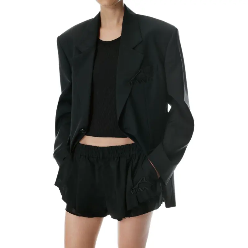 Alexander Wang Elasticated Sartorial Shorts Black-4