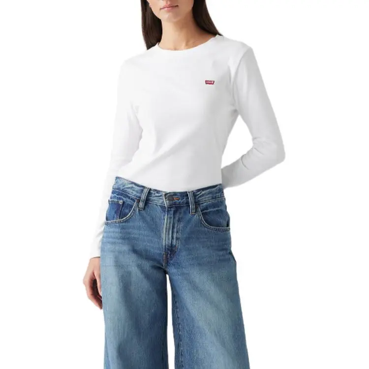 Levis T Shirts Women's White-2