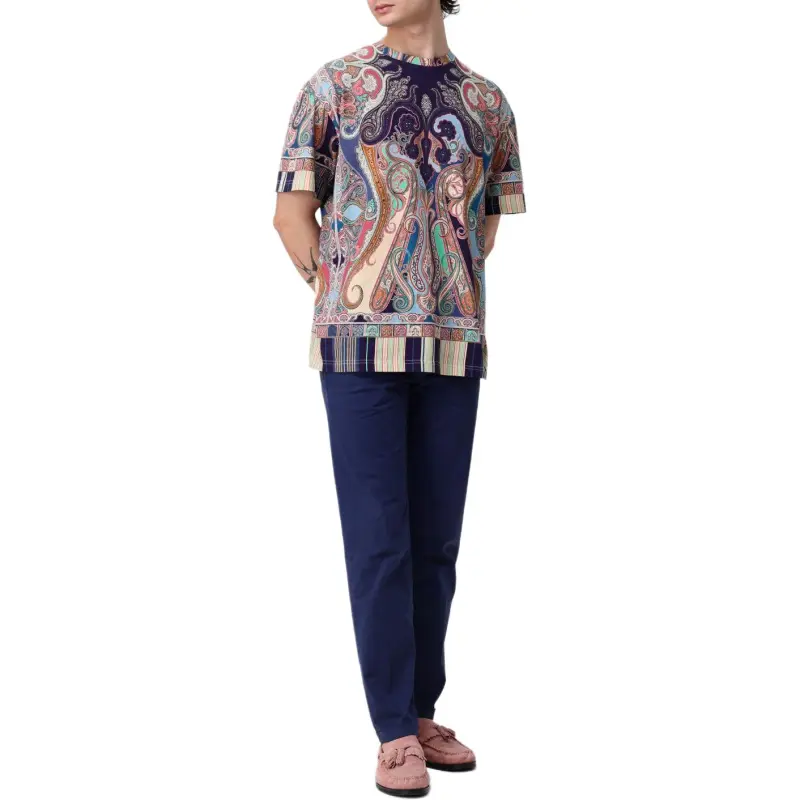 ETRO Paisley Printed Crewneck T Shirt-4