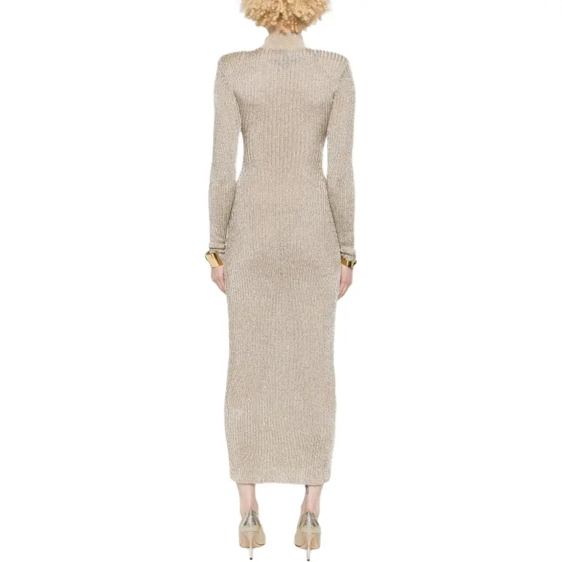 Self portrait Lurex Knitted Maxi Dress-4