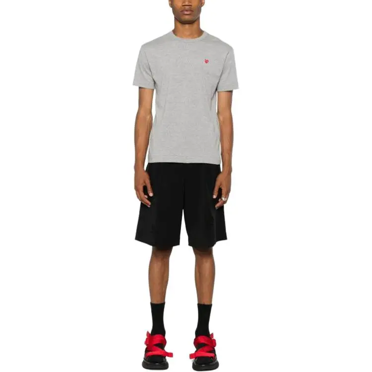 CDG Play T Shirt Unisex Heather Gray-1